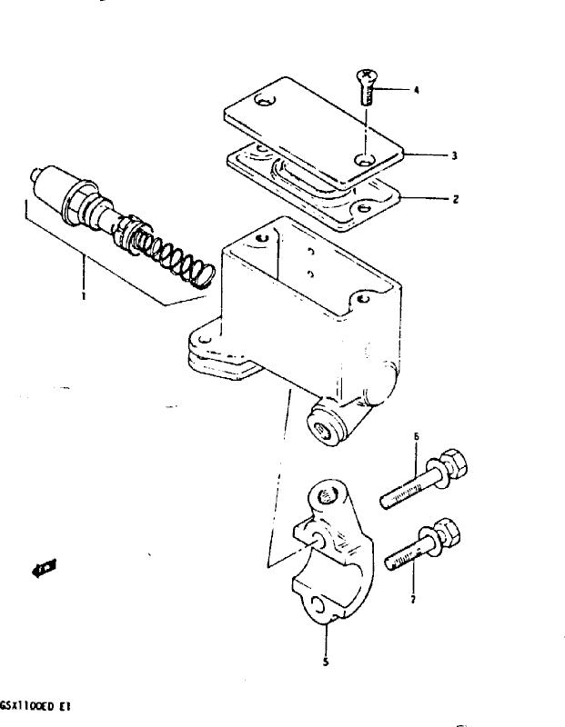 Christensen's Motorcycles - GSX1100E 1982 - FRONT MASTER CYLINDER